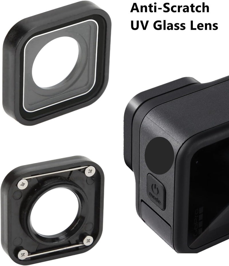 Besvalo Replacement Lens for Gopro Hero 9/10/11/12/13, Camera Anti-Scratch UV Glass Lens Protective Cover Repair Parts Accessories Compatible for Gopro Hero 9 Hero 10 Hero 11 Hero 12 Hero 13 Black - Image 2